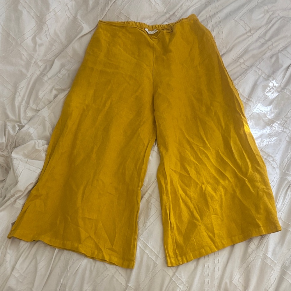 Bryn Walker Mustard Wide-Leg Pants